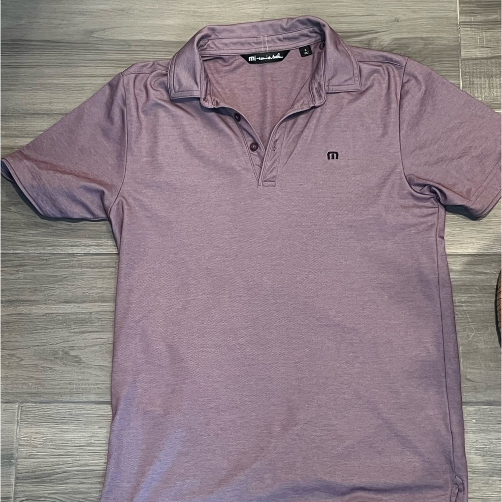 Travis Mathew Men's Heather Mauve Polo